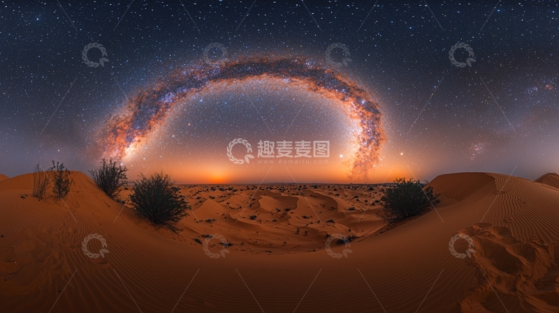 高清大图下载【趣麦麦图】沙漠星空