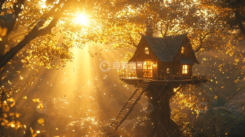 高清大图下载【趣麦麦图】阳光树屋