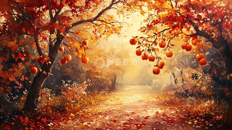 高清大图下载【趣麦麦图】秋季森林小路