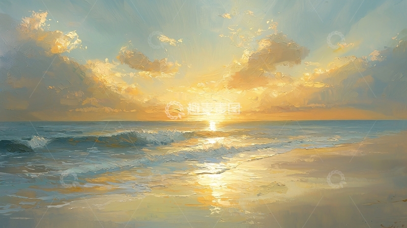 高清大图下载【趣麦麦图】海边日落