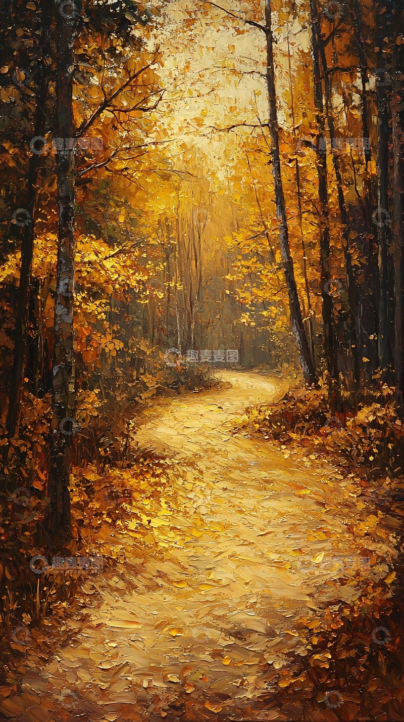 高清大图下载【趣麦麦图】秋日森林小路