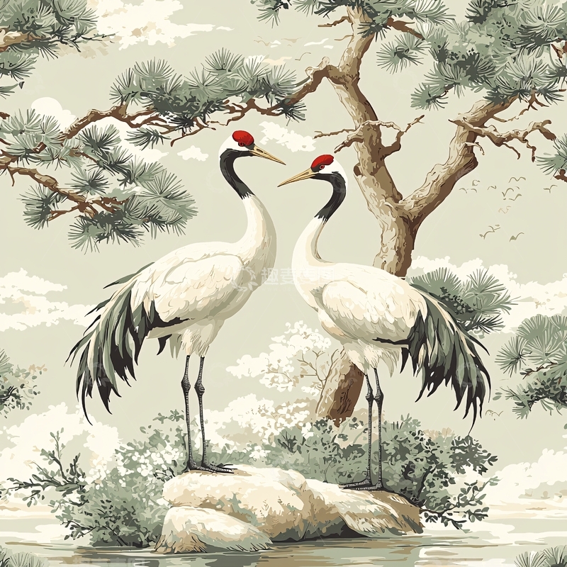 高清大图下载【趣麦麦图】丹顶鹤12