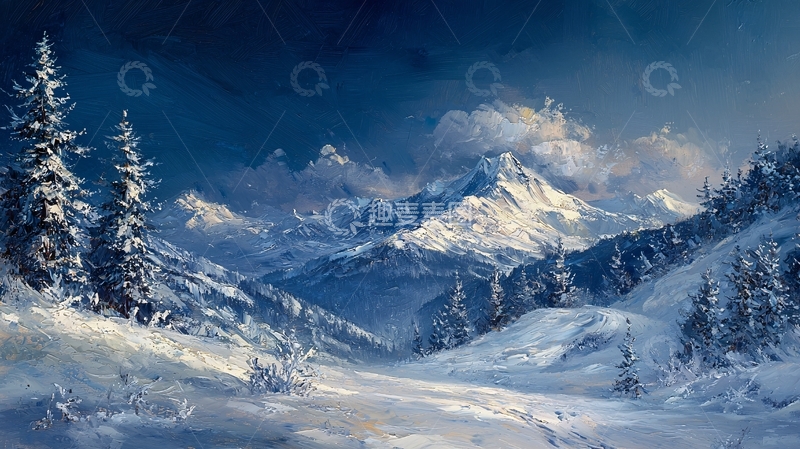 高清大图下载【趣麦麦图】雪山风景