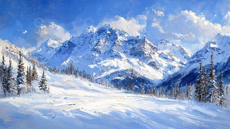 高清大图下载【趣麦麦图】雪山风景