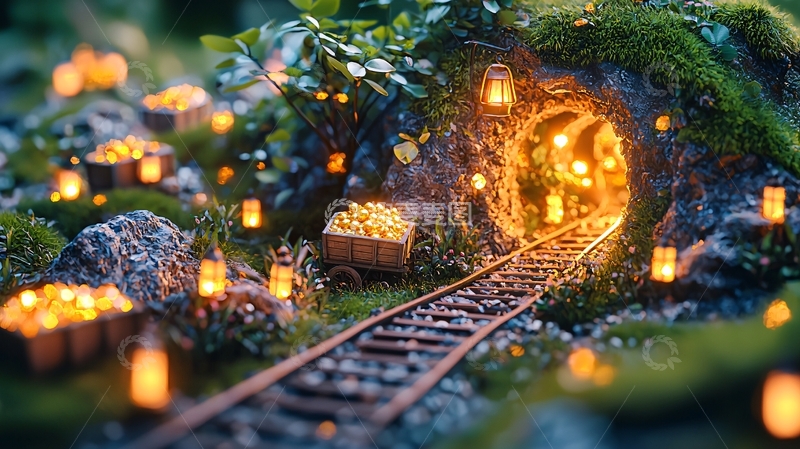 高清大图下载【趣麦麦图】萤火虫小路