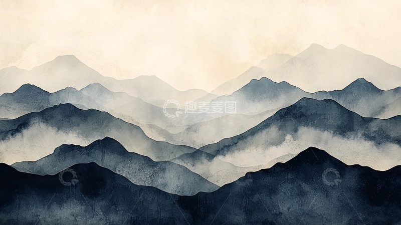 高清大图下载【趣麦麦图】水墨山水画800