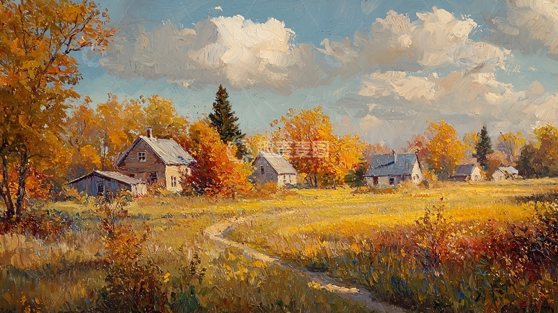 高清大图下载【趣麦麦图】秋日乡间小路