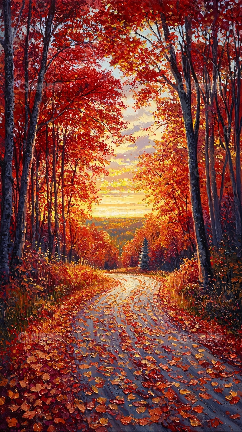 高清大图下载【趣麦麦图】秋日森林小路