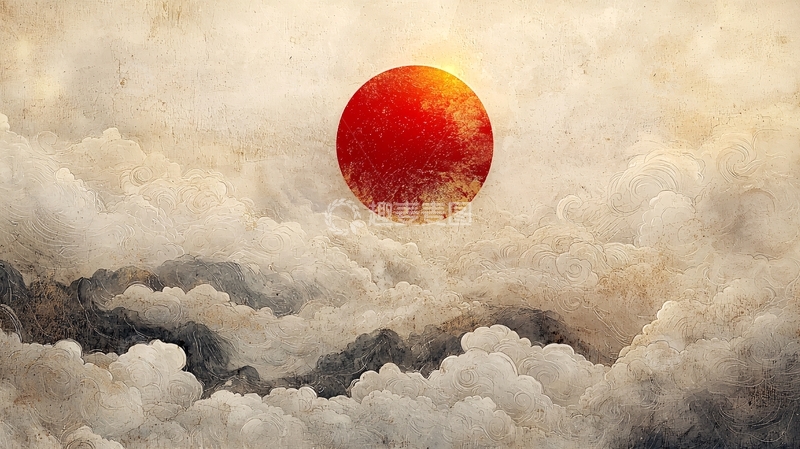 高清大图下载【趣麦麦图】红日当空