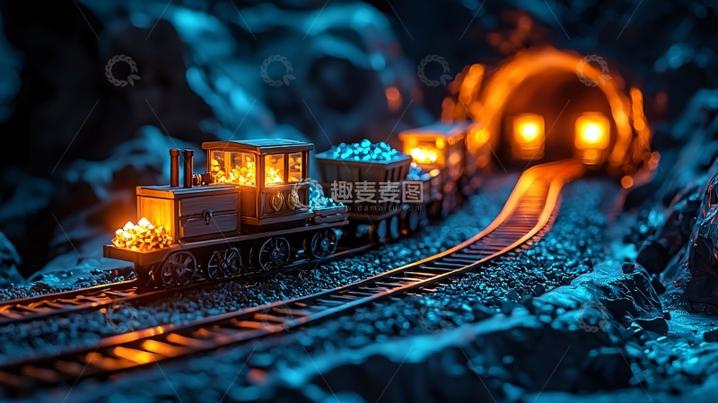 高清大图下载【趣麦麦图】矿山火车模型