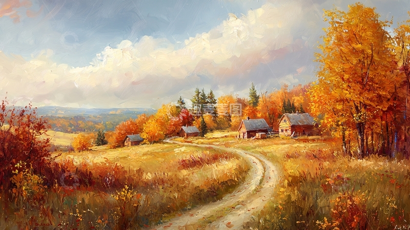 高清大图下载【趣麦麦图】秋日乡村田园风光