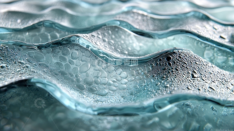 高清大图下载【趣麦麦图】清澈透明的波浪水面