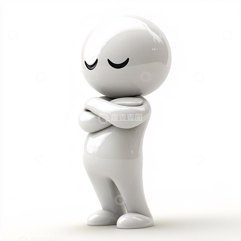 高清大图下载【趣麦麦图】白色卡通人物