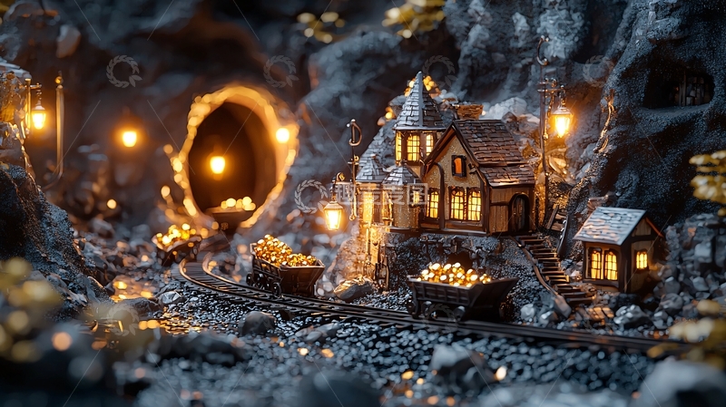 高清大图下载【趣麦麦图】冬日童话小镇