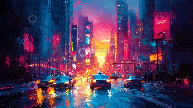 高清大图下载【趣麦麦图】梦幻都市夜景