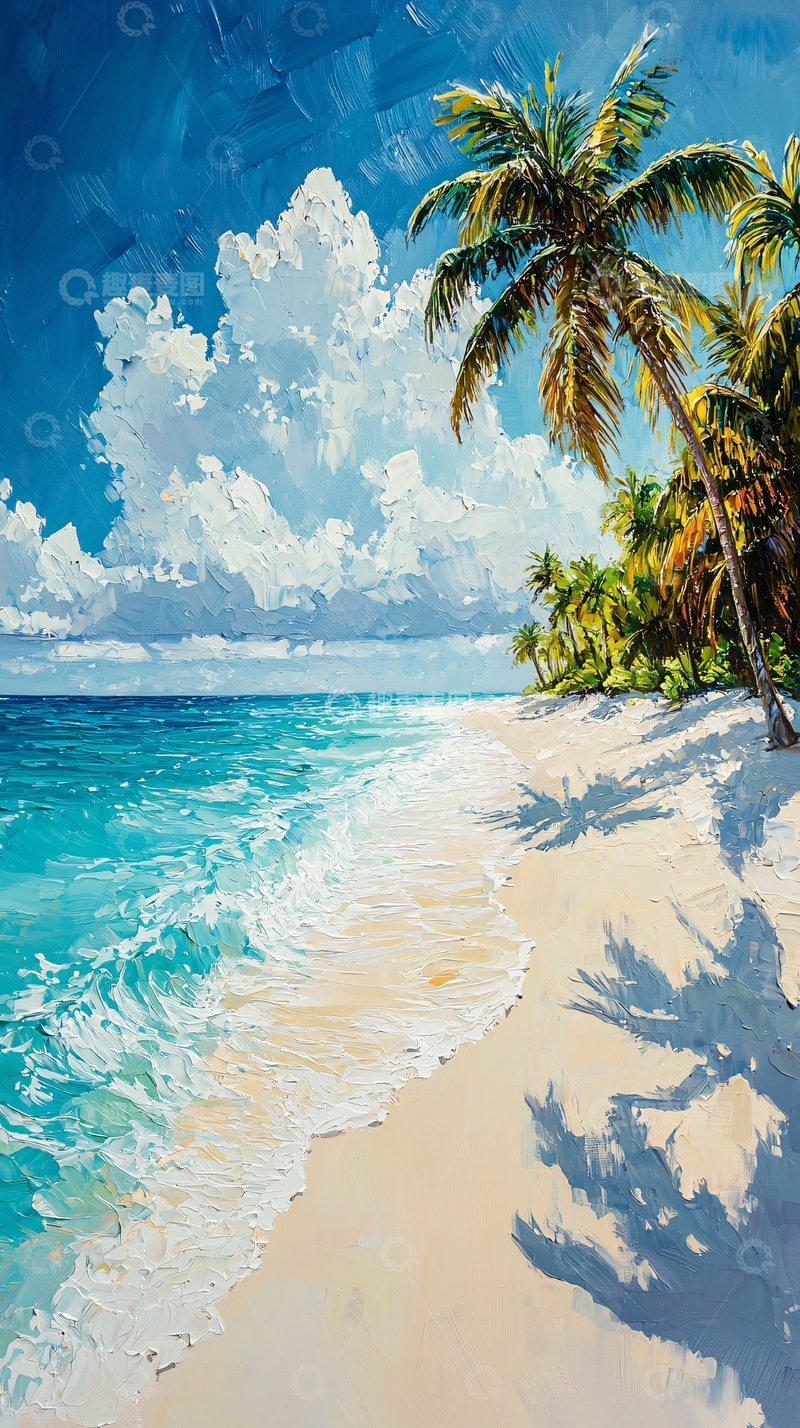 高清大图下载【趣麦麦图】阳光沙滩椰树海景