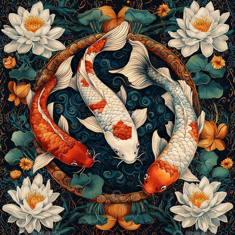 高清大图下载【趣麦麦图】锦鲤