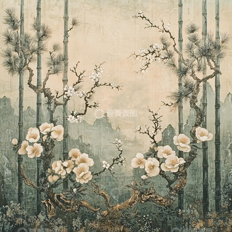 高清大图下载【趣麦麦图】水墨画山水