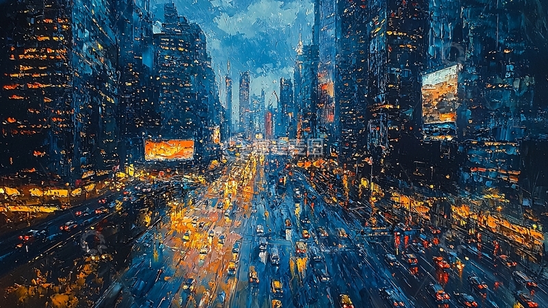 高清大图下载【趣麦麦图】未来都市夜景291