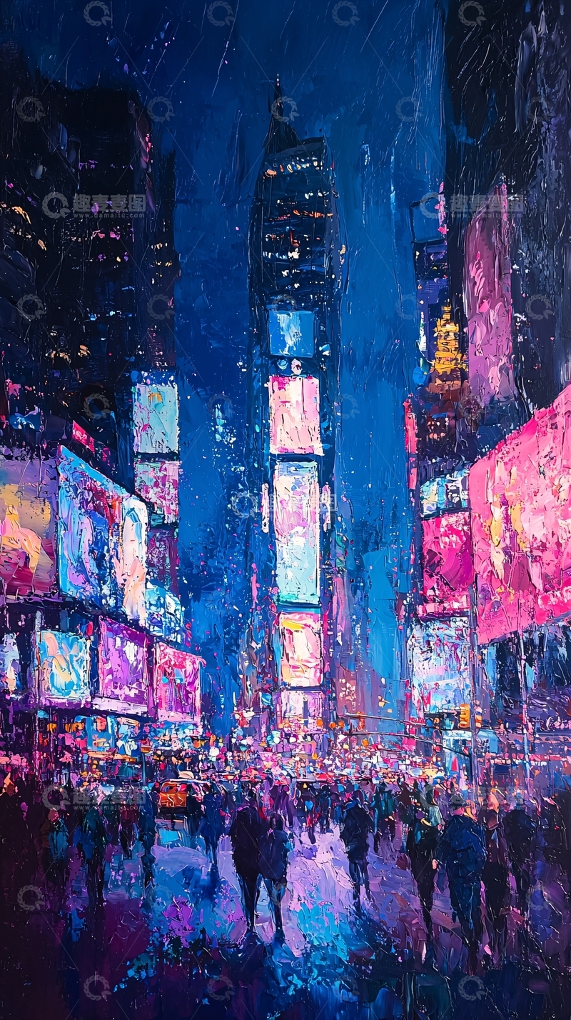 高清大图下载【趣麦麦图】纽约时代广场夜景
