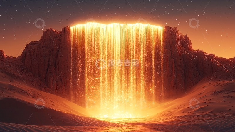 高清大图下载【趣麦麦图】火焰瀑布