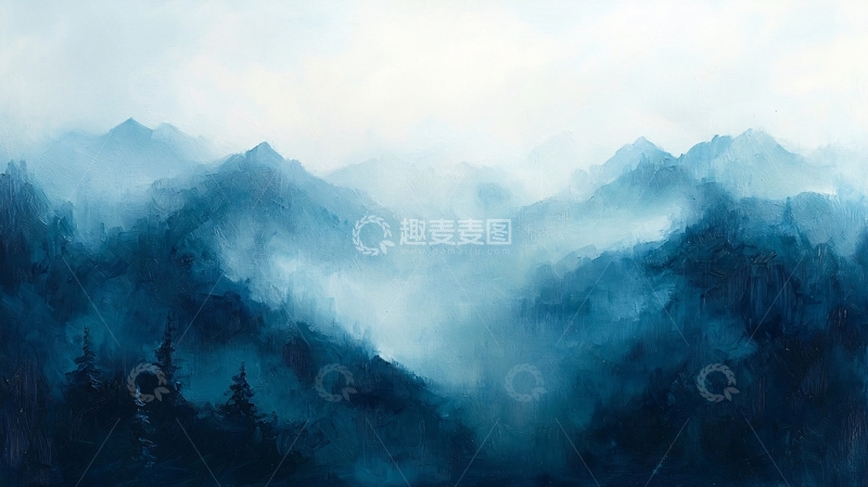 高清大图下载【趣麦麦图】水墨山水画804