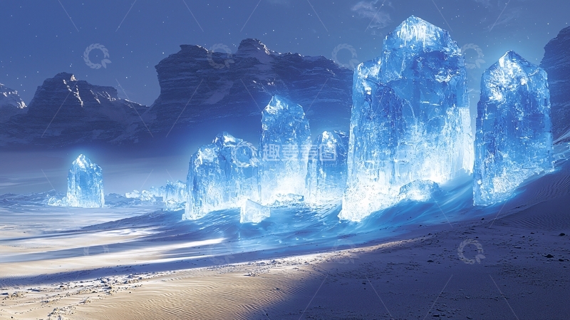 高清大图下载【趣麦麦图】冰晶山峰