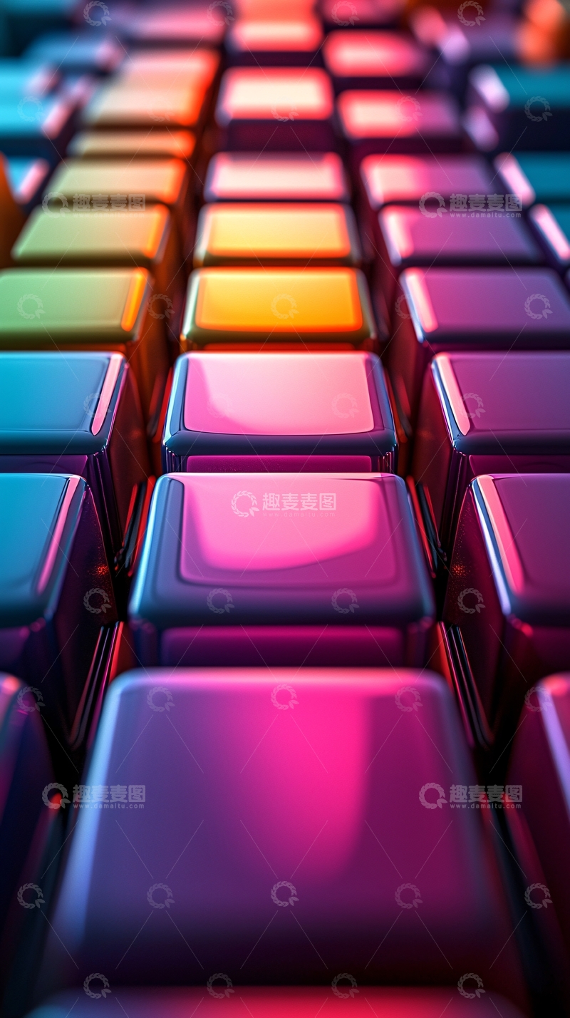 高清大图下载【趣麦麦图】彩色光滑方块