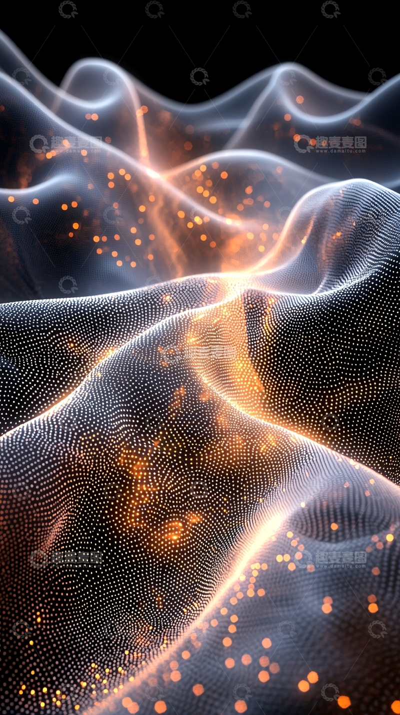 高清大图下载【趣麦麦图】光影流动的抽象网格