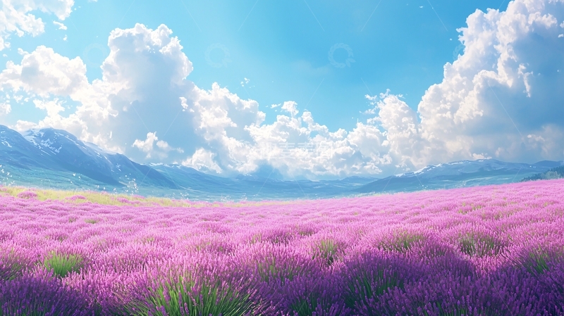 高清大图下载【趣麦麦图】薰衣草田园风光
