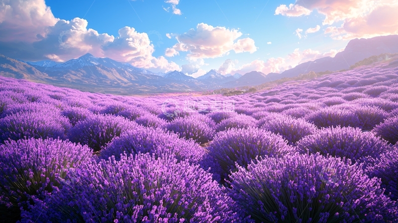 高清大图下载【趣麦麦图】薰衣草花田
