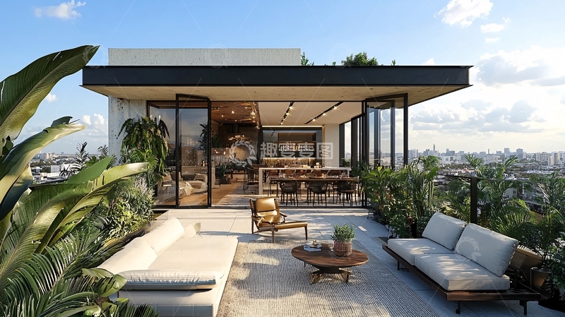 高清大图下载【趣麦麦图】现代风格露台设计