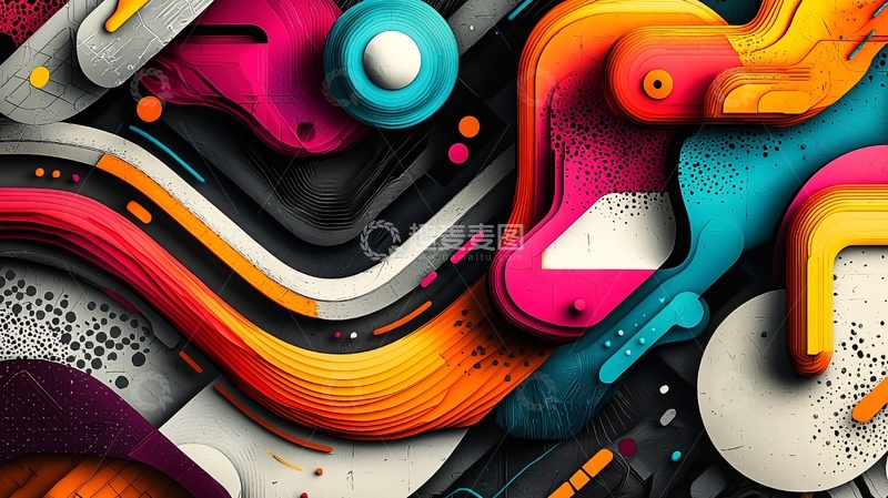 高清大图下载【趣麦麦图】抽象彩绘
