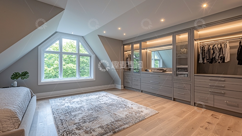 高清大图下载【趣麦麦图】阁楼卧室衣帽间设计