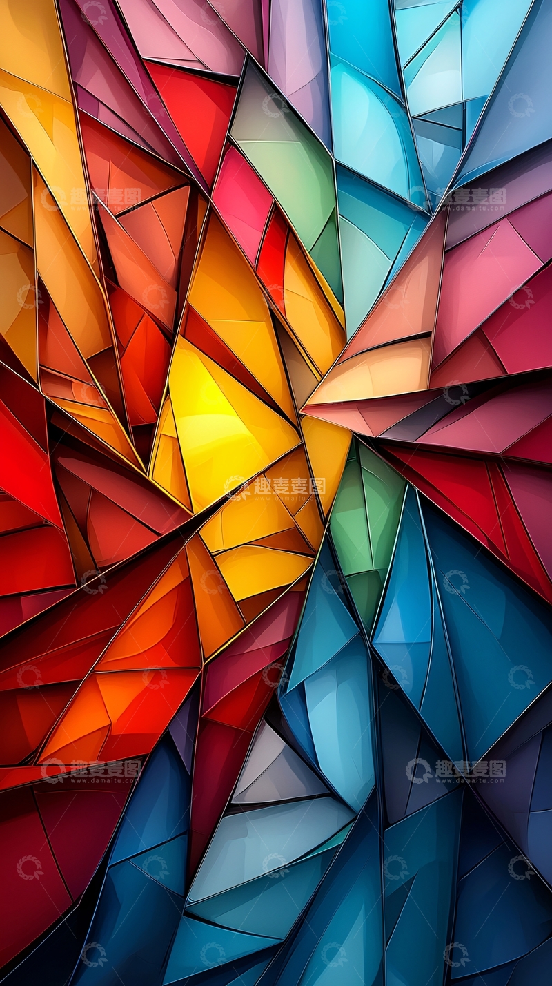 高清大图下载【趣麦麦图】彩色几何图形