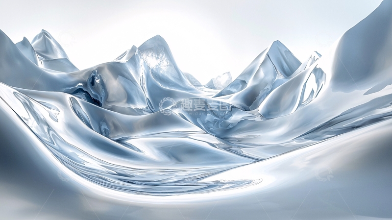 高清大图下载【趣麦麦图】冰雪山脉抽象艺术