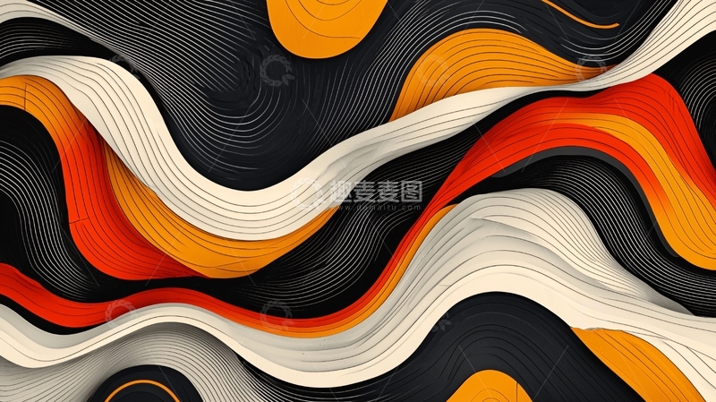 高清大图下载【趣麦麦图】抽象波浪纹理