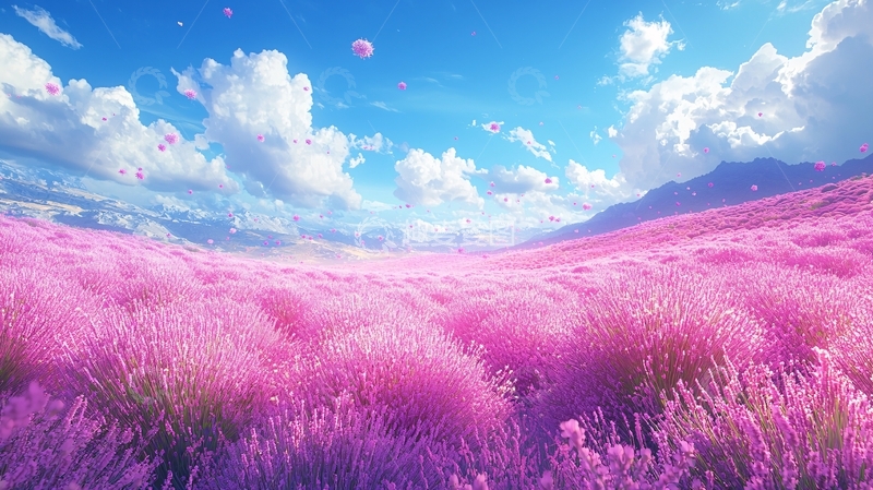 高清大图下载【趣麦麦图】梦幻粉色花海