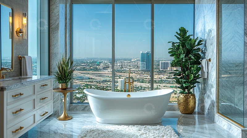 高清大图下载【趣麦麦图】高端公寓浴室景观