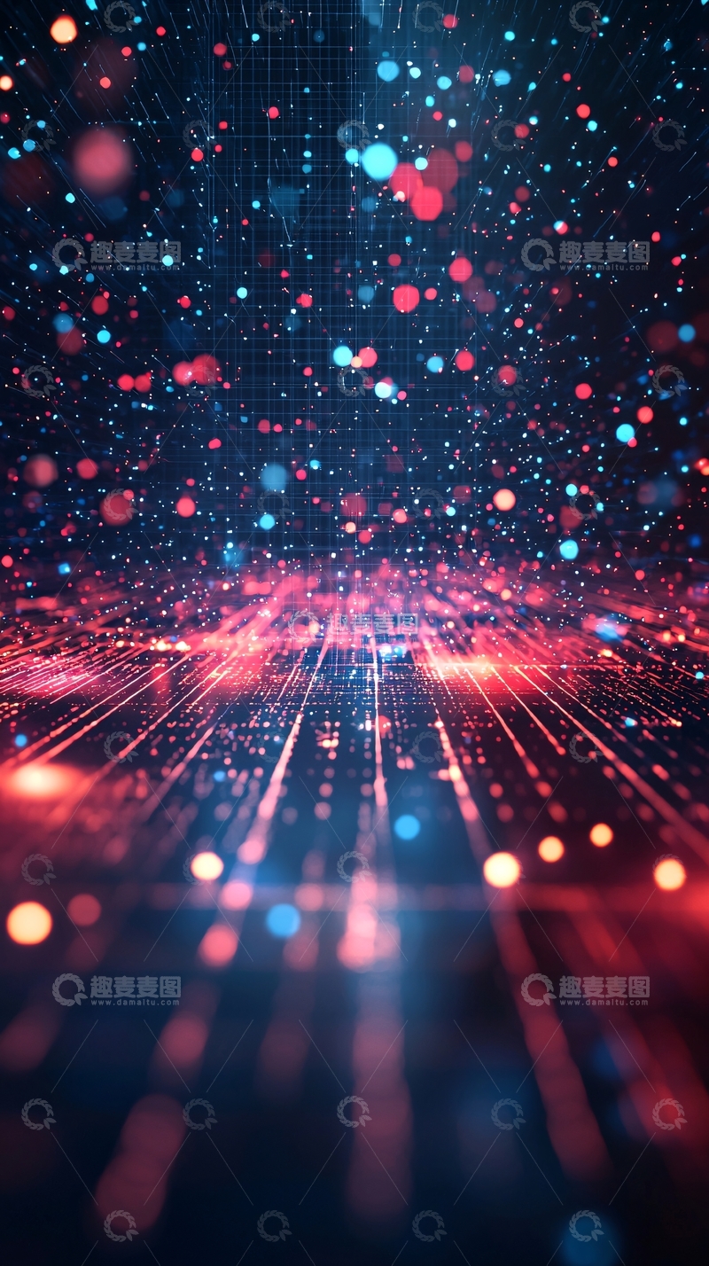 高清大图下载【趣麦麦图】流光溢彩的科技感背景图