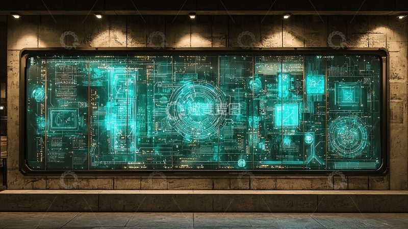 高清大图下载【趣麦麦图】科幻风格电子面板