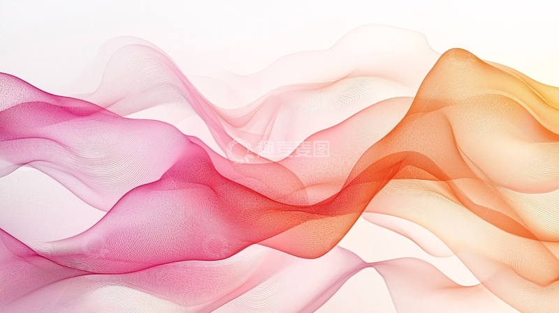 高清大图下载【趣麦麦图】彩色飘逸丝带