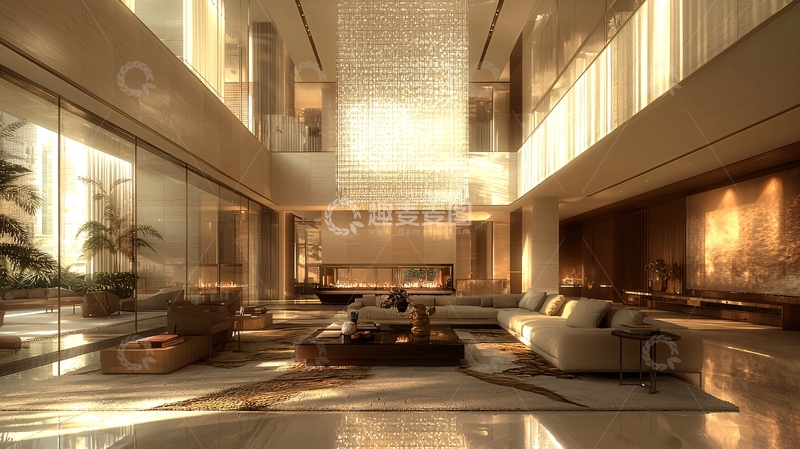 高清大图下载【趣麦麦图】现代奢华别墅客厅