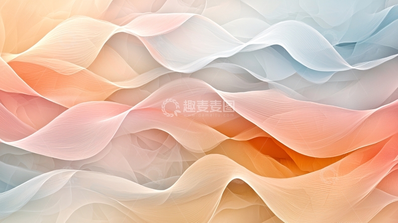 高清大图下载【趣麦麦图】抽象彩色丝带