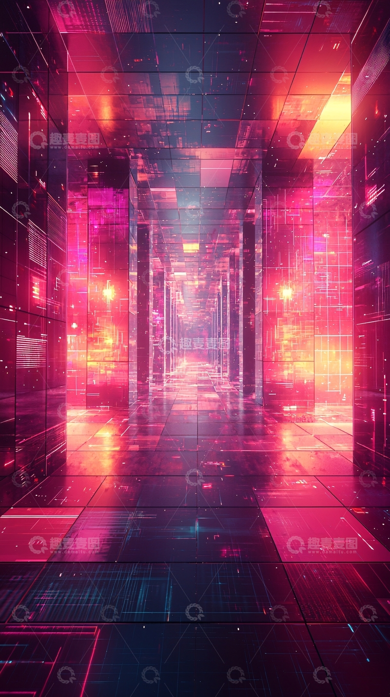 高清大图下载【趣麦麦图】未来科技感走廊