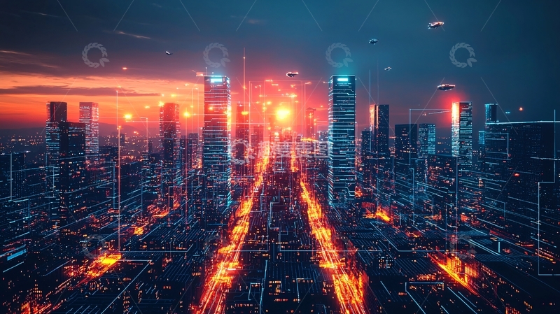 高清大图下载【趣麦麦图】未来都市夜景297