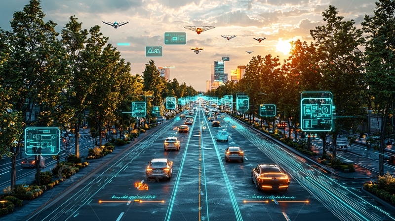 高清大图下载【趣麦麦图】未来城市交通