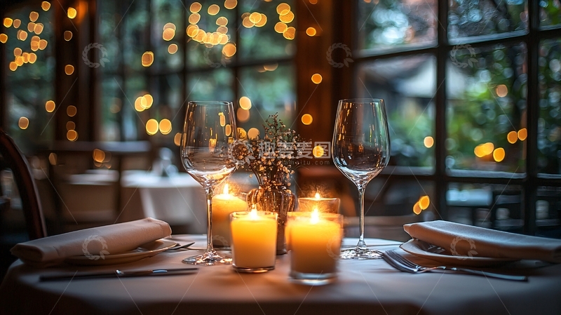 高清大图下载【趣麦麦图】浪漫烛光晚餐