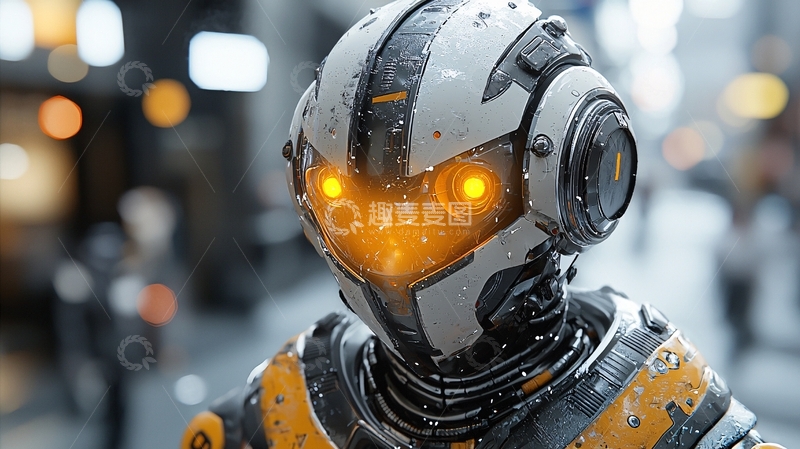 高清大图下载【趣麦麦图】未来都市机器人
