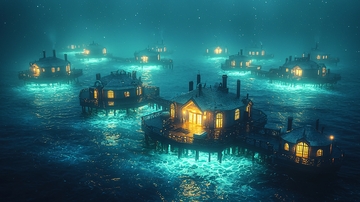 深海发光小屋群落